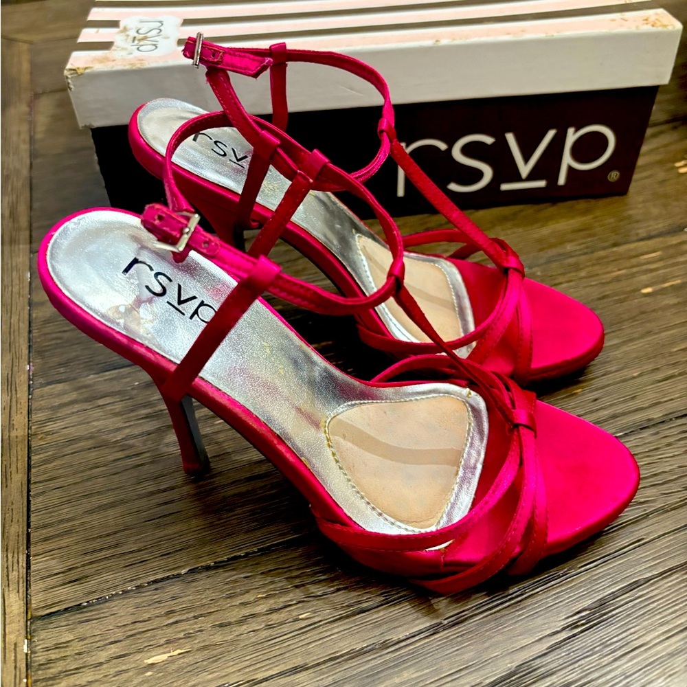 Liked new Fuchsia Satin Sandals from RSVP
